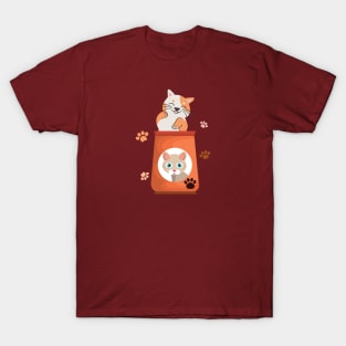 Cat in food bag T-Shirt